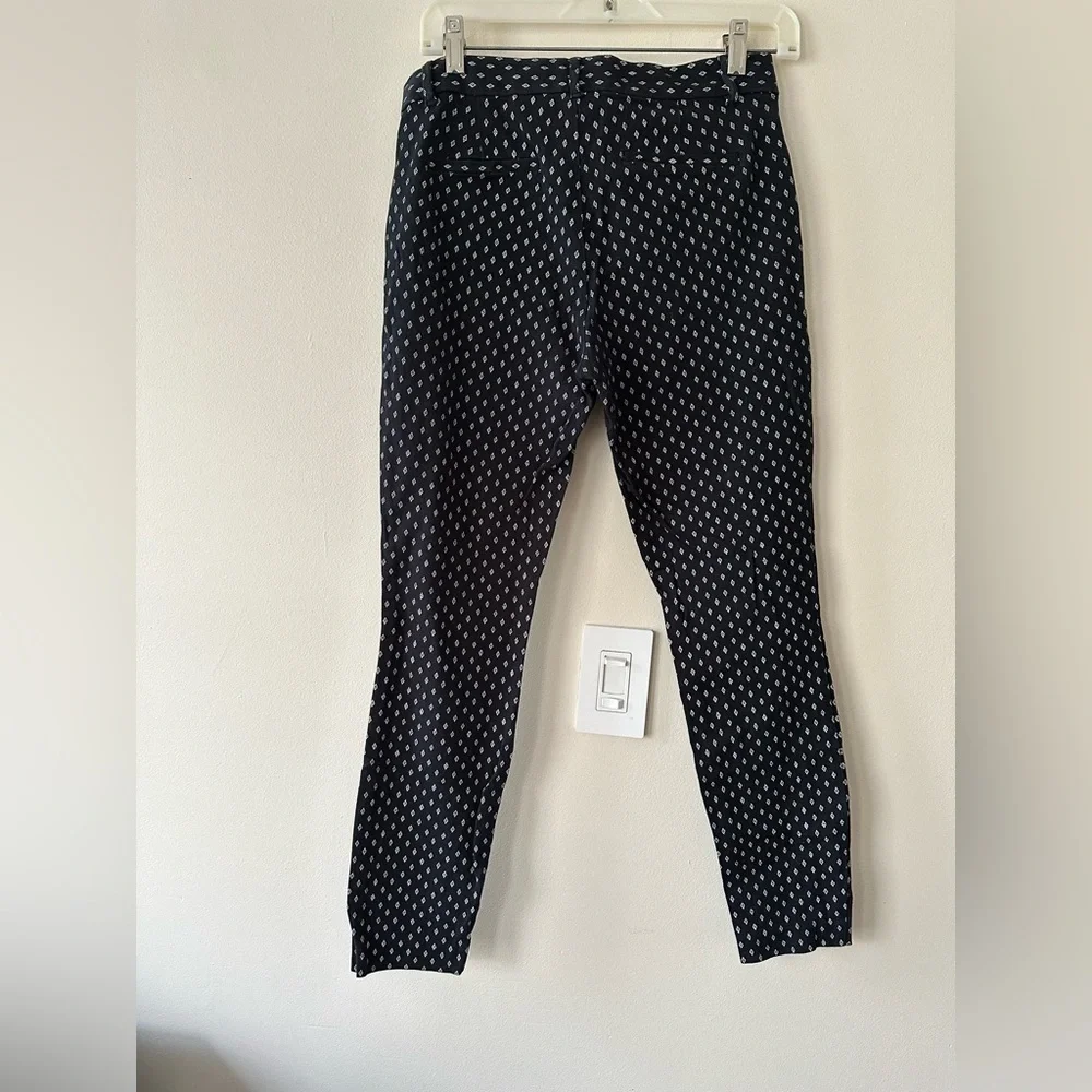 Gap Signature Skinny Ankle Mid Rise Dark Wash Geometric Print Stretch Pants 4